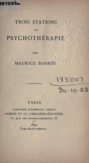 Cover of: Trois stations de psychothérapie.