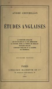 Cover of: Études anglaises