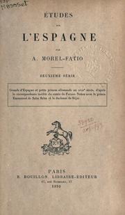 Cover of: Études sur l'Espagne.