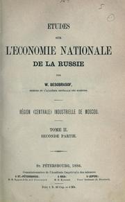 Cover of: Études sur l'économie nationale de la Russie