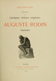 Cover of: Études sur quelques artistes originaux: Auguste Rodin, statuaire.