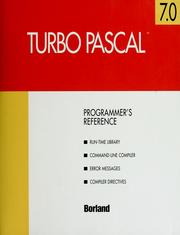 Cover of: Turbo Pascal: version 7.0 : user's guide.