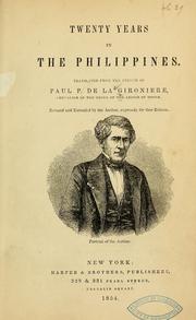 Cover of: Twenty years in the Philippines [1819-1839] by Paul P. de La Gironière