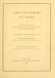 Cover of: Two centuries of song