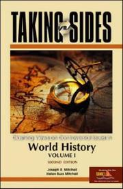 Cover of: Taking Sides: World History, Volume I (Taking Sides: World History Vol I)