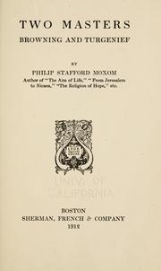 Cover of: Two masters by Moxom, Philip Stafford