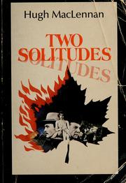 Cover of: Two solitudes.