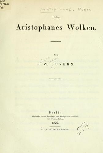 Ueber Aristophanes Wolken by Johann Wilhelm Süvern