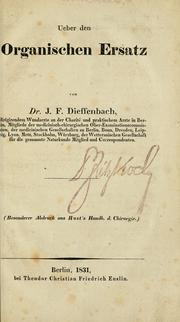 Cover of: Ueber den organischen Ersatz ...