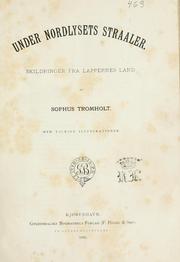 Cover of: Under nordlysets straaler by Sophus Tromholt