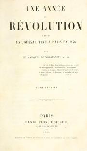 Cover of: Une ann©Øee de r©Øevolution by Normanby, Constantine Henry Phipps Marquess of