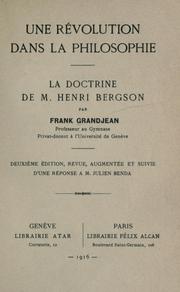 Une révolution dans la philosophie by Frank Grandjean