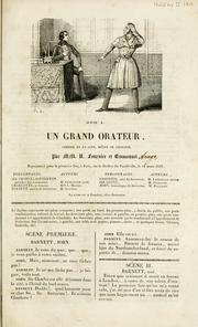 Cover of: Un grand orateur: comédie en un acte, mêlée de couplets