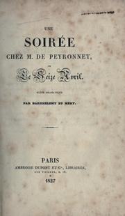 Cover of: Une soirée chez M. de Peyronnet by Barthélemy
