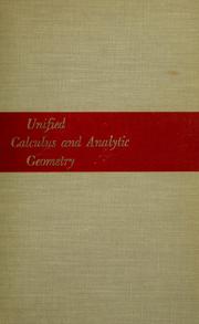 Cover of: Unified calculus and analytic geometry.