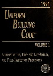 Cover of: Uniform building code.