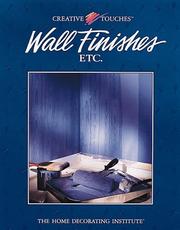 Cover of: Wall finishes, etc.