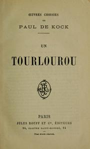Cover of: Un tourlourou by Paul de Kock