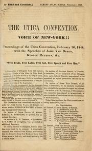 Cover of: The Utica convention. by Democratic party. New York (State) Convention, 1848.