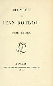 Cover of: Œuvres de Jean Rotrou.