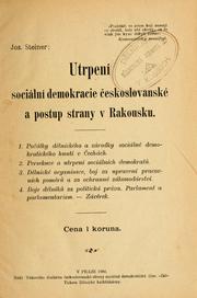 Utrpení sociální demokracie ceskoslovanské a postup strany v Rakousku by Josef Steiner