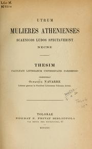 Cover of: Utrum mulieres Athenienses scaenicos ludos spectaverint necne