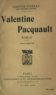 Cover of: Valentine Pacquault, roman.