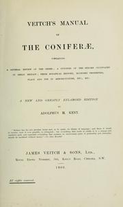 Cover of: Veitch's manual of the coniferae by 