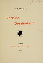 Cover of: Verlaine dessinateur