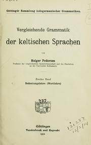 Cover of: Vergleichende Grammatik der keltischen Sprachen