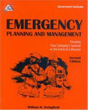 Cover of: Emergency planning and management by William H. Stringfield