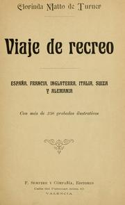 Cover of: Viaje de recreo: España, Francia, Inglaterra, Italia, Suiza y Alemania.