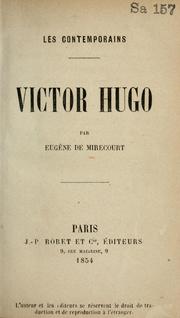 Cover of: Victor Hugo. by Eugène de Mirecourt