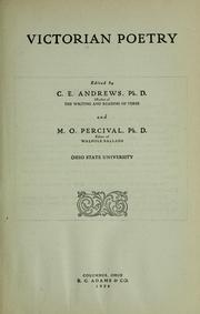 Cover of: Victorian poetry by C. E. Andrews