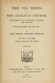 Cover of: The via media of the Anglican church