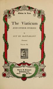 Cover of: The viaticum and other stories.