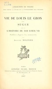 Cover of: Vie de Louis le Gros