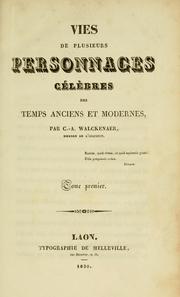 Cover of: Vies de plusieurs personnages c©Øel©Łebres: des temps anciens et modernes