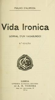 Cover of: Vida ironica (jornal d'um vagabundo)