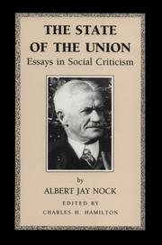 Cover of: The state of the union by Albert Jay Nock