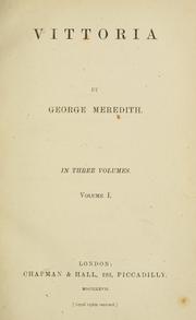 Cover of: Vittoria by George Meredith