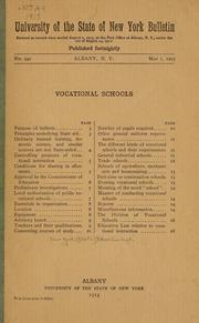 Cover of: Vocational schools ... by New York (State) University