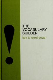 Cover of: The vocabulary builder by S. Stephenson Smith