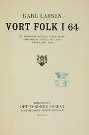 Cover of: Vort folk i 64.