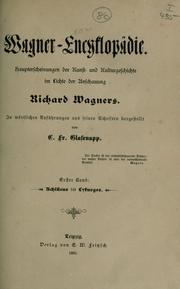 Cover of: Wagner-Encyklopädie by Richard Wagner
