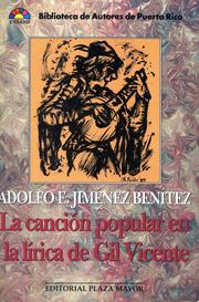 Cover of: La canción popular en la lírica de Gil Vicente by 