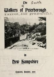 The Walkers of Peterborough in New Hampshire by F. B. Sanborn