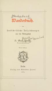 Cover of: Wanderbuch: Handschriftliche Aufzeichnungen aus dem Reisetagebuch
