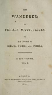 Cover of: The wanderer, or, Female difficulties by Fanny Burney