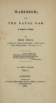 Cover of: Warleigh; or, The fatal oak.: A legend of Devon.
